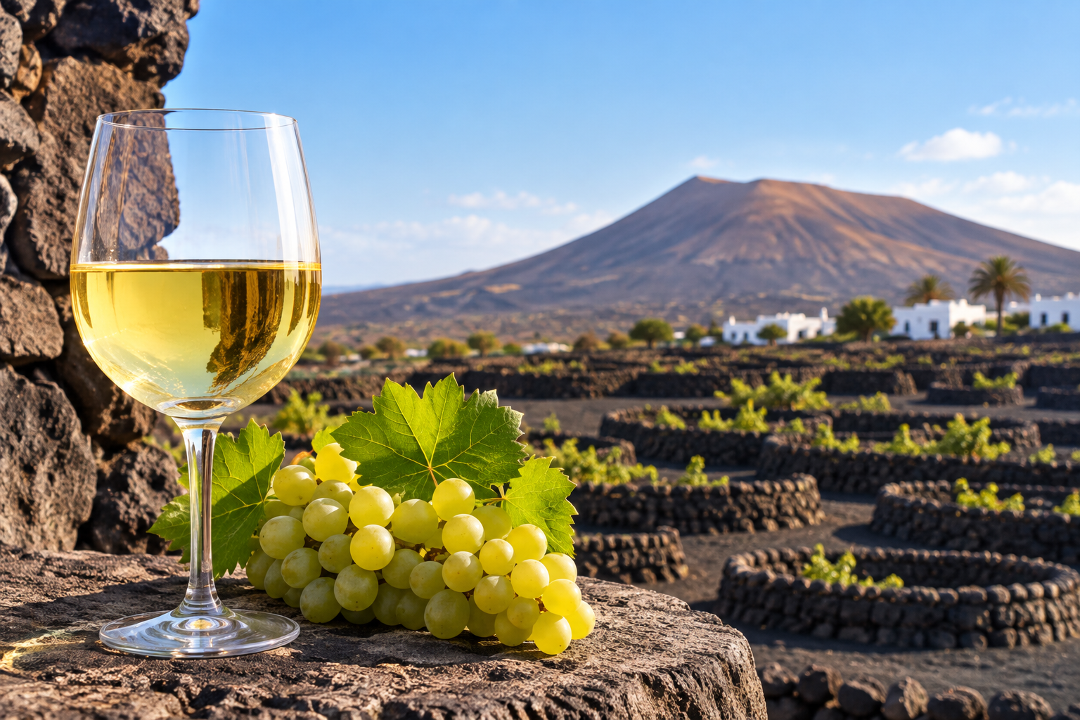 Lanzarote has a collection of vineyards with fabulous wine