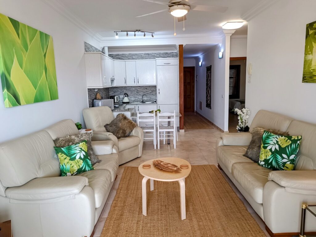 Apartamento Centrico lounge and kitchen area