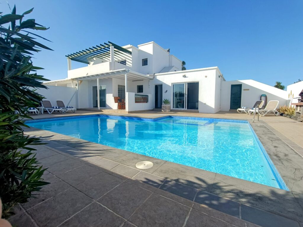 Villa Elysium private pool and patio area
