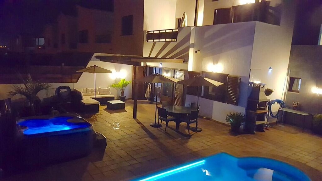 Villa Emma at night