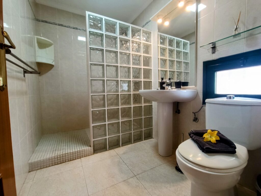 Villa Vicini bathroom walk-in shower